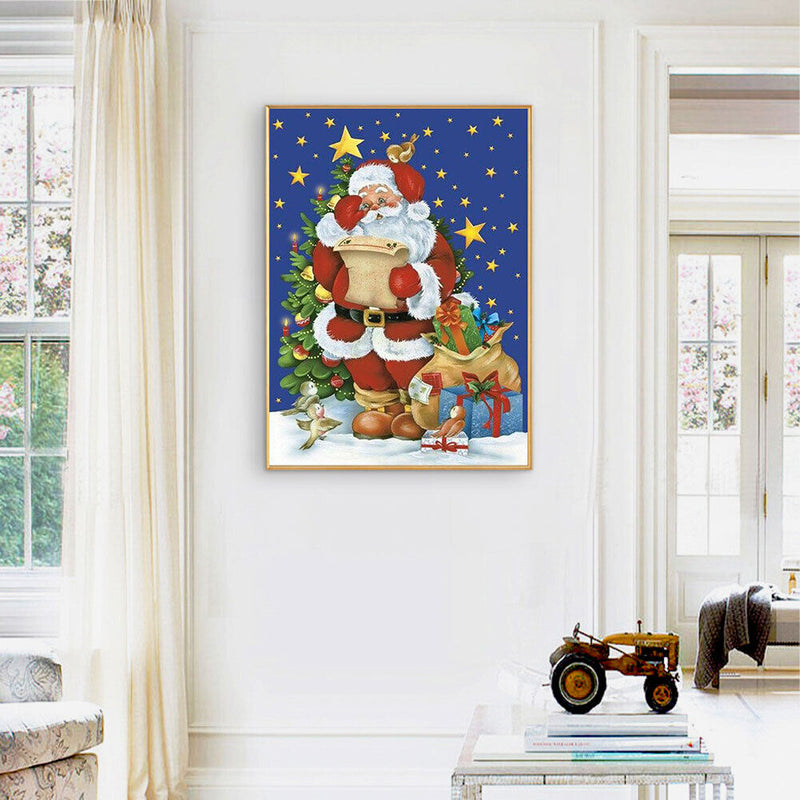 5D Diamond Painting Kit DIY Santa and Gifts Full Round Drill Mosaic Picture Arts