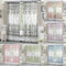4pcs Peony Curtain Living Room Bedroom Home Door Window Curtain (Pink)