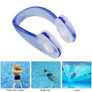 Soft Silicone Swimming Earplugs Nose Clip Diving Surfing Nose Clips (Blue) Newly
