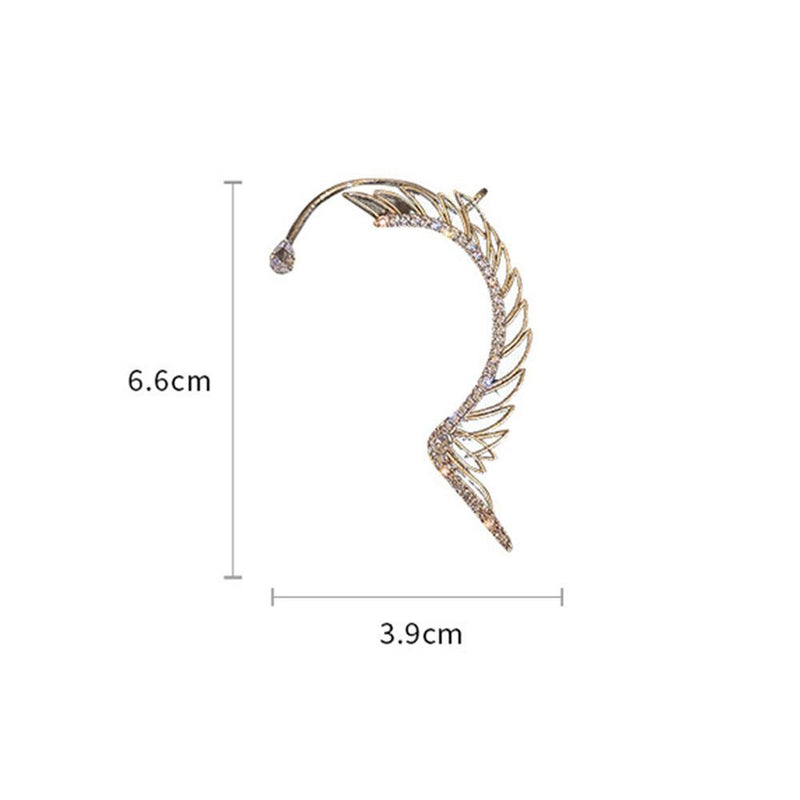 Zircon Exquisite Sparkling Ear Cuff Wing Earrings Stud Earrings Ear Wrap Dangle
