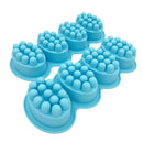 4 Grids Silicone Soap Mold Soap Form for Massage Therapy Soap Bar (Blue) Newly