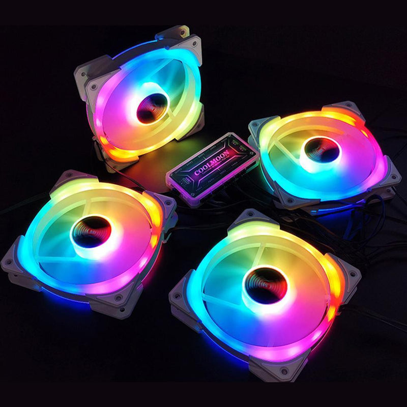 COOLMOON 120mm Small 6Pin Cooling Fan Chassis Desktop ARGB Quiet Radiator