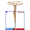 Beach Wine Table for Sand, Wooden Picnic Desk, for Garden Yard Party Camping