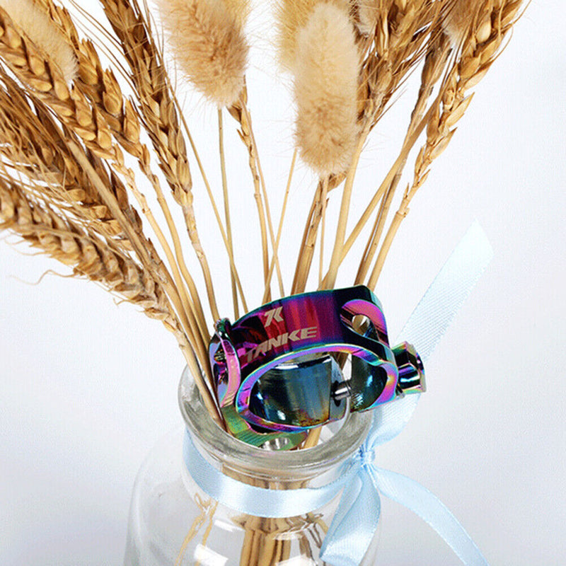 MTB Bike Seatpost Clamp Aluminum Alloy Road Bicycle Seat Tube Clip (31.8mm)