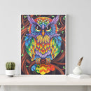 5D DIY Special Shaped Diamond Painting Owl Cross Stitch Craft Kit Home Wall