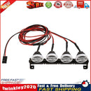4LED White Lights Round Lampshade for 1/10 Axial Climbing Car Crawler Part Newly