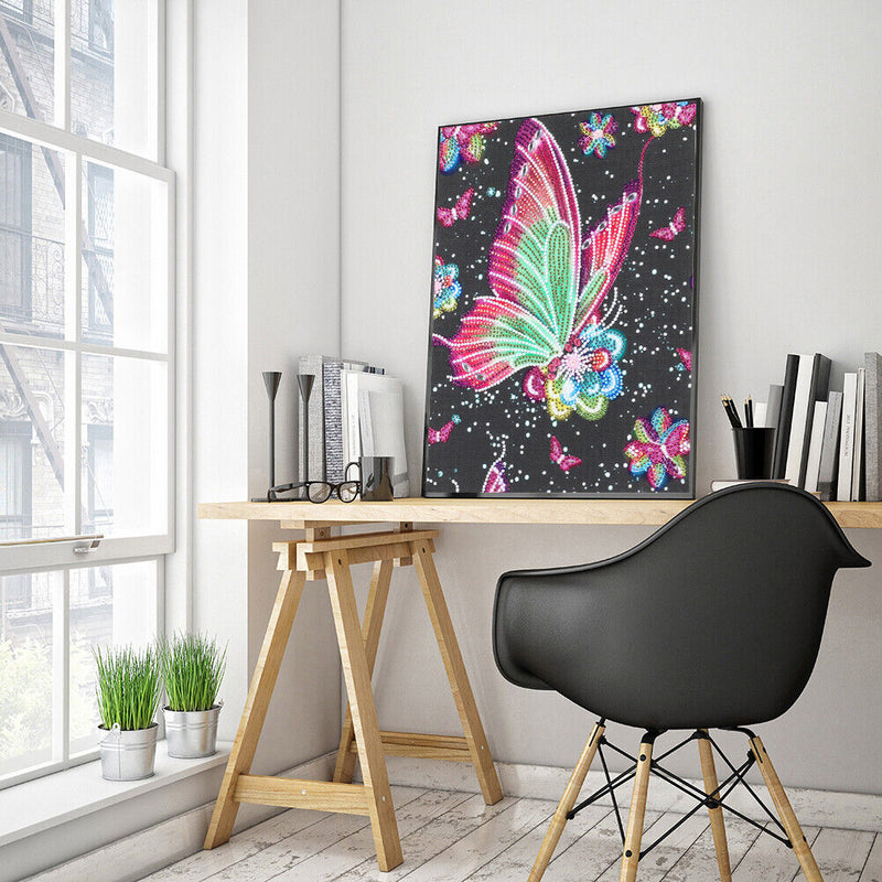 DIY Diamond Butterfly Animal Part Special Shape Rhinestone Painting Kit Newly
