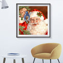 Diamond Painting 5D Full Round Drill Mosaic DIY Happy Santa Claus Wall Decor Kit