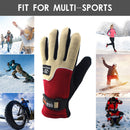 1 Pair Cycling Full Finger Fleece Gloves Anti-Freeze Gloves (Women Red) Newly