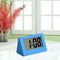 Mini LCD Digital Electronic Desktop Time Clocks Silent Desk Clocks (Blue)