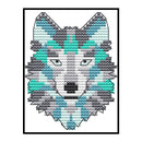 14CT Partial Cross Stitch Wolf Counted DIY Embroidery Needlework Animal Wall Art