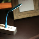 LED USB Lamp Portable Laptop Book Reading Desk Night Light (Light Blue)