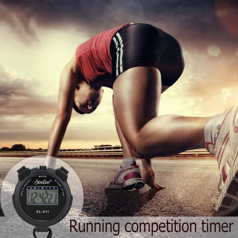 Sports Multifunction Handheld LCD Chronograph Sports Stopwatch Stop Watch