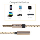 Headphone Extension Cable 3.5mm Male to Female Audio Extender Cord (1m) Newly