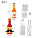 1set Drinks Metal Cutting Dies Stencils DIY Scrapbooking Embossing Decor(C)
