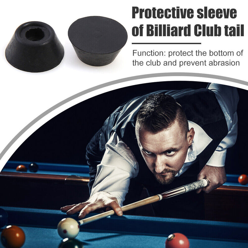 Rubber Pool Cue Tip 10pcs Snooker Billiard Cue Bottom Pole Tail Protector C