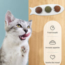 Cat Mint Ball Toys - Edible Cat Toys 3-in-1 Spinning Chewing Balls (White)