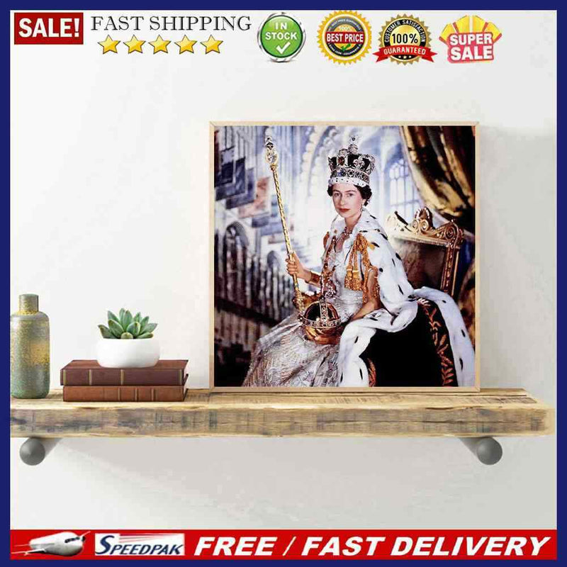 5D DIY Diamond Painting Kits Full Round Drill British Woman Mosaic Picture Decor