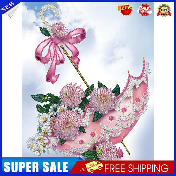 Diamond Painting Flower Umbrella Partial Special Shape Drill DIY Art (K028)