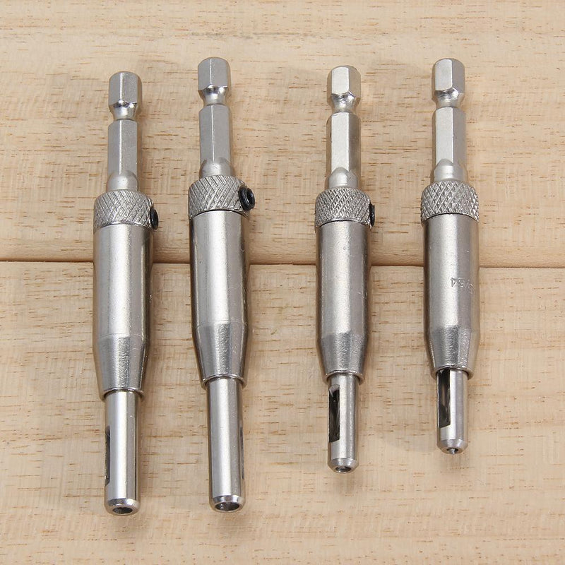 4pcs HSS Self Centering Drill Bit Set for Drawer Guides Newly