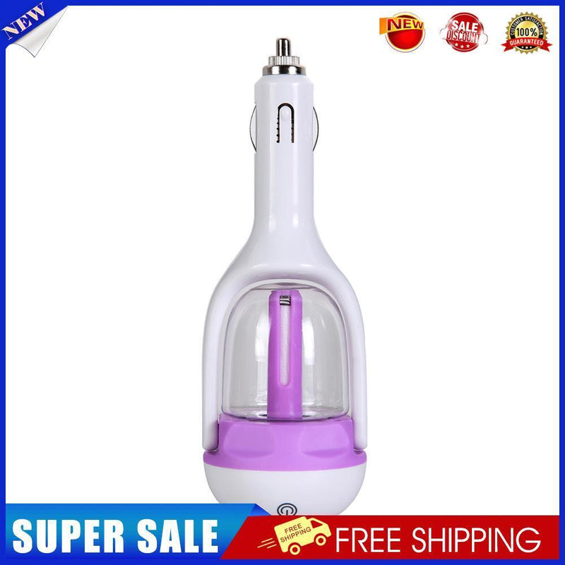 Vehicle Humidifier USB Air Purifier Diffuser Aromatherapy Mist Maker(Purple
