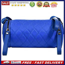 Diamond Lattice Leather Cylinder Pillow Bag for Women Shoulder Messenger Handbag