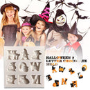 Halloween Letter Alphabet Silicone Chocolate Fondant Cake DIY Moulds Mold Q6I9