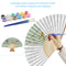 Bird Folding Fan DIY Handmade Oil Paint By Numbers Art Craft Fans
