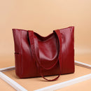 PU Leather Shoulder Handbag Solid Large Capacity Women Handbag Top-handle Bags