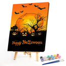 Halloween Pumpkin Bat Oil Paint By Numbers Kit Art Decor 40x50cm (B1602)