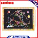 A4 DIY Scraping Drawing Card Single Side Children Painting Card Paper with Pen