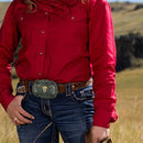 Western Embossed Belt Personality Fashion Cow Head Buckle Gifts for Women Men