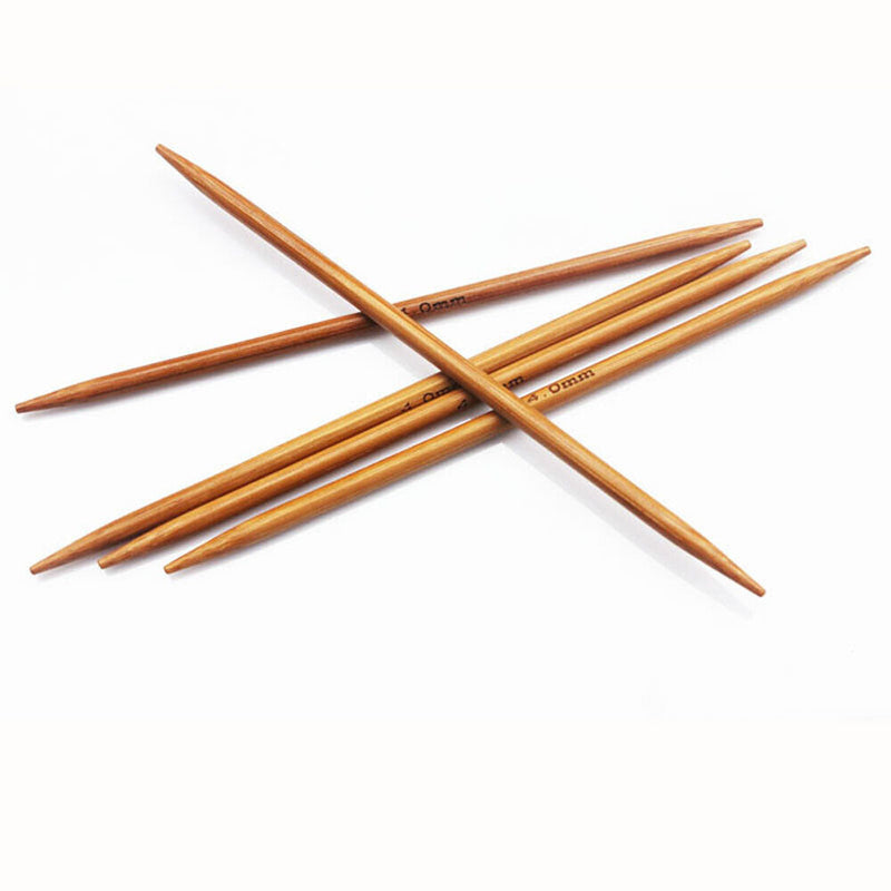 Weave Tool Handles Double Pointed Bamboo 11 Sizes Knitting Needle Cochet Hooks