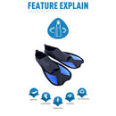 #A Snorkeling Diving Swimming Fins Women Men Water Sports Submersible Foot Flipp