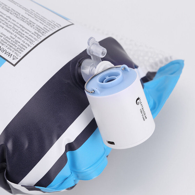 Mini Air Pump 1300mAh Rechargeable Air Pump Quick Inflate Deflate (Blue) Newly