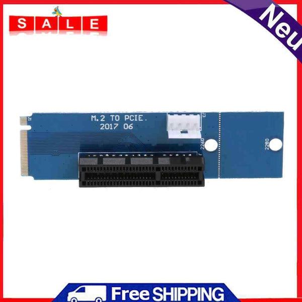 M. 2 NGFF SSD PCI-E 4 X Converter Adapter Card with Power Cable (Blue)