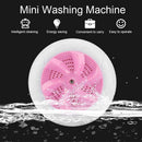 Mini Ultrasonic Turbo Washing Machine Removes Dirt Travel Washer (Pink) Newly