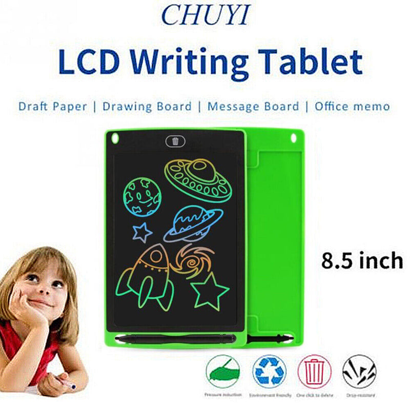 8.5in LCD Digital Writing Tablet Portable Drawing Board (Colorful Green)