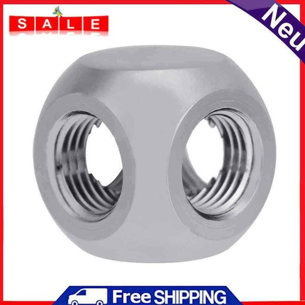 Brass G1/4 Inner Thread 4 Shaped Way Waterball Pipe Connector Adapter
