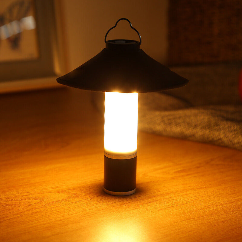 Portable Hanging Flashlight + PU Lampshade Cover Camping Tent Night Lamps