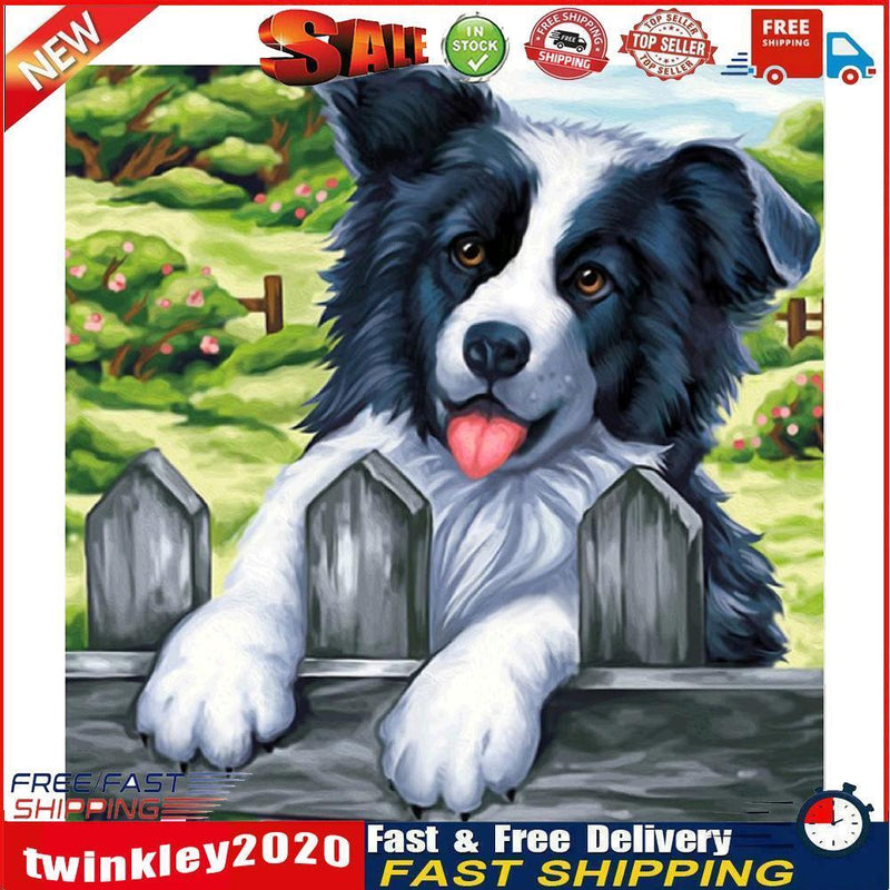 5D DIY Full Drill Diamond Painting Dog Cross Stitch Embroidery Mosaic Kit Newly