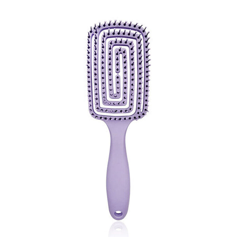 Massager Comb Wide Teeth Anti-static Salon Styling Smooth Hair Combs(Purple