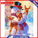 Diamond Painting Snowman Deer Full Round Drill Picture of Rhinestone DIY Drawing