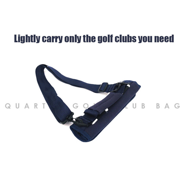 Golf Club Carrier Bag Nylon Carry Driving Range Travel Shoulder Bag (Blue) Newly