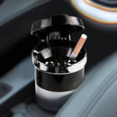Car Ashtray with LED Light Auto Styling Cigarette Cylinder Holder (Black)
