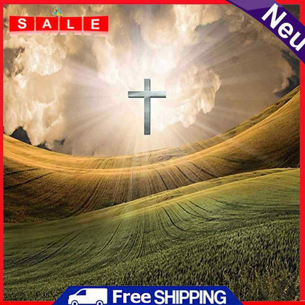 12x12 inch 5D Full Round Diamond Painting Cross over Field Rhinestone Picture