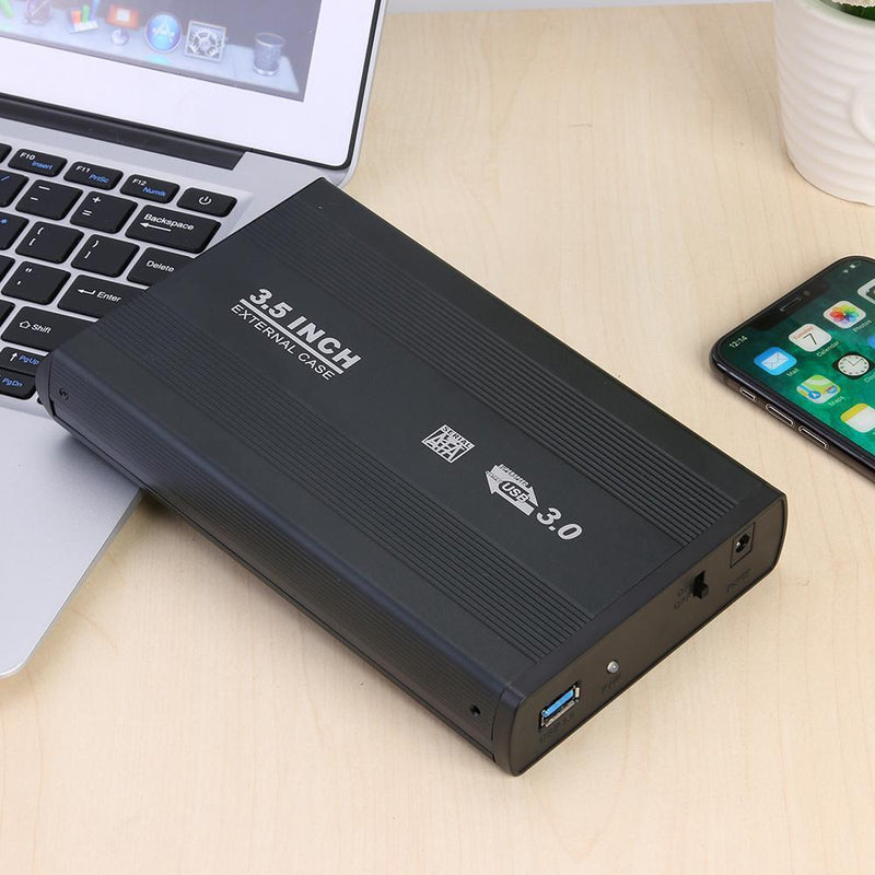 3.5"" SATA HDD to USB2.0 Adapter Aluminum Alloy External Hard Drive Enclosure