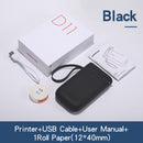 Mini Thermal Label Printer Handheld Bluetooth-Compatible Printer (Black) Newly