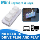 RGB Macro Custom Keyboard Knob 3 Key Programmable Mechanical Keypad.: