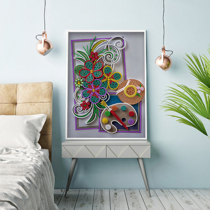 Diamond Painting Kit 5D Special Shaped Rhinestone DIY Color Flowers Craft